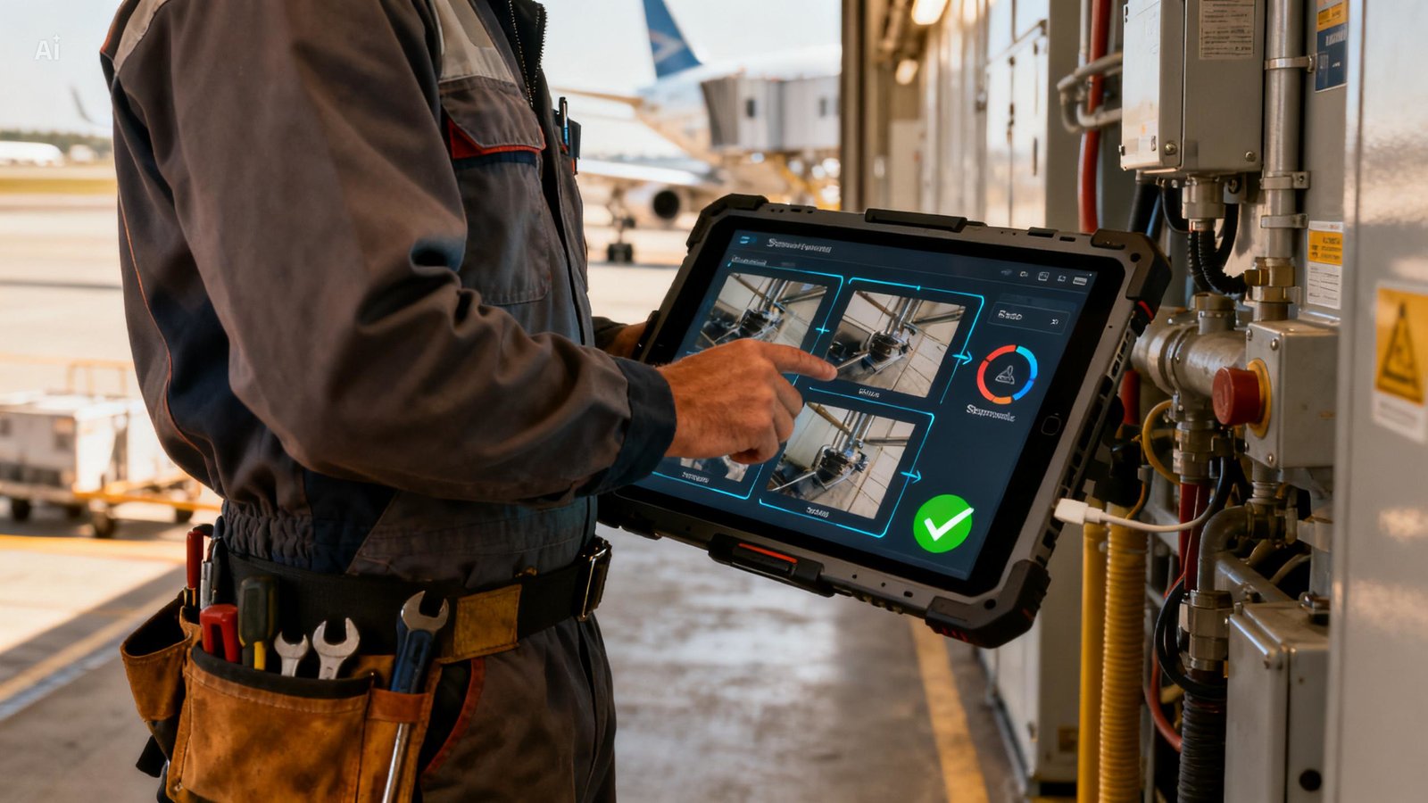 Digital maintenance workflow at airport